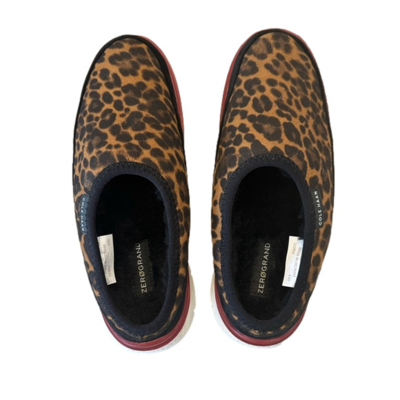 Cole Haan Zerogrand Leopard Print Indoor/Outdoor Slipper Mules Shoes Size 7.5 - Picture 5 of 8